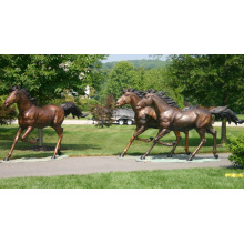 parque temático grande decoração ao ar livre metal artesanato moderno cavalo escultura